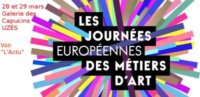 27 au 29 mars : Les 9èmes Journées Européennes Des Métiers d’Art