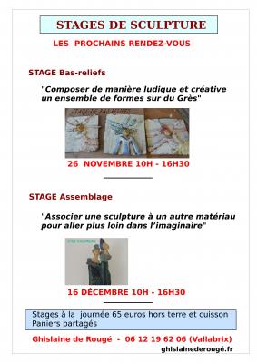 Stages :  les prochains rendez-vous !