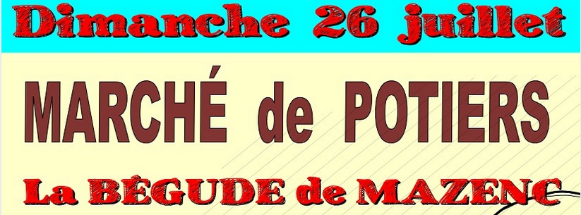 Marché de Potiers à la Bégude de Mazenc