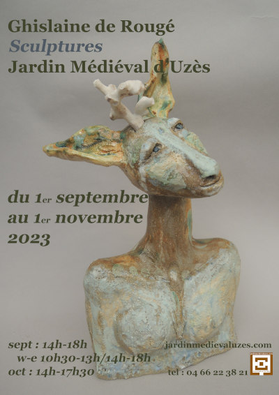 jardin médiéval uzès sept nov 2023 ghislaine de rougé sculptrice